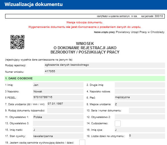 Usługi Elektroniczne Rejestracjawyrejestrowanie Osoby Bezrobotnej Lub Poszukującej Pracy 5427