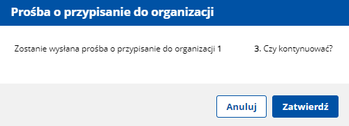 Potwierdzenie prośby o przypisanie